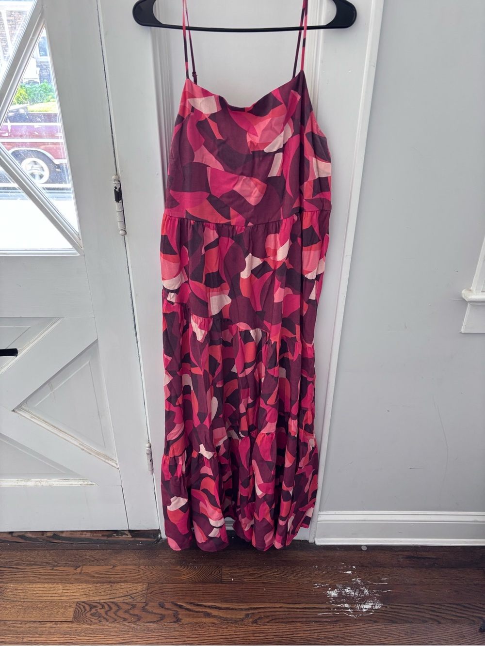 Nine West Pink & Burgundy Abstract Print Maxi Dress - Picture 2 of 3